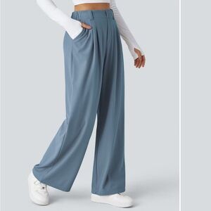 HALARA Slate Blue Wide-Leg Pants